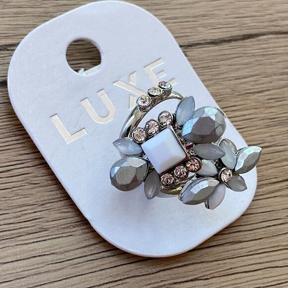 LUXE sparkle three ring set, silver - Picture 5 of 7